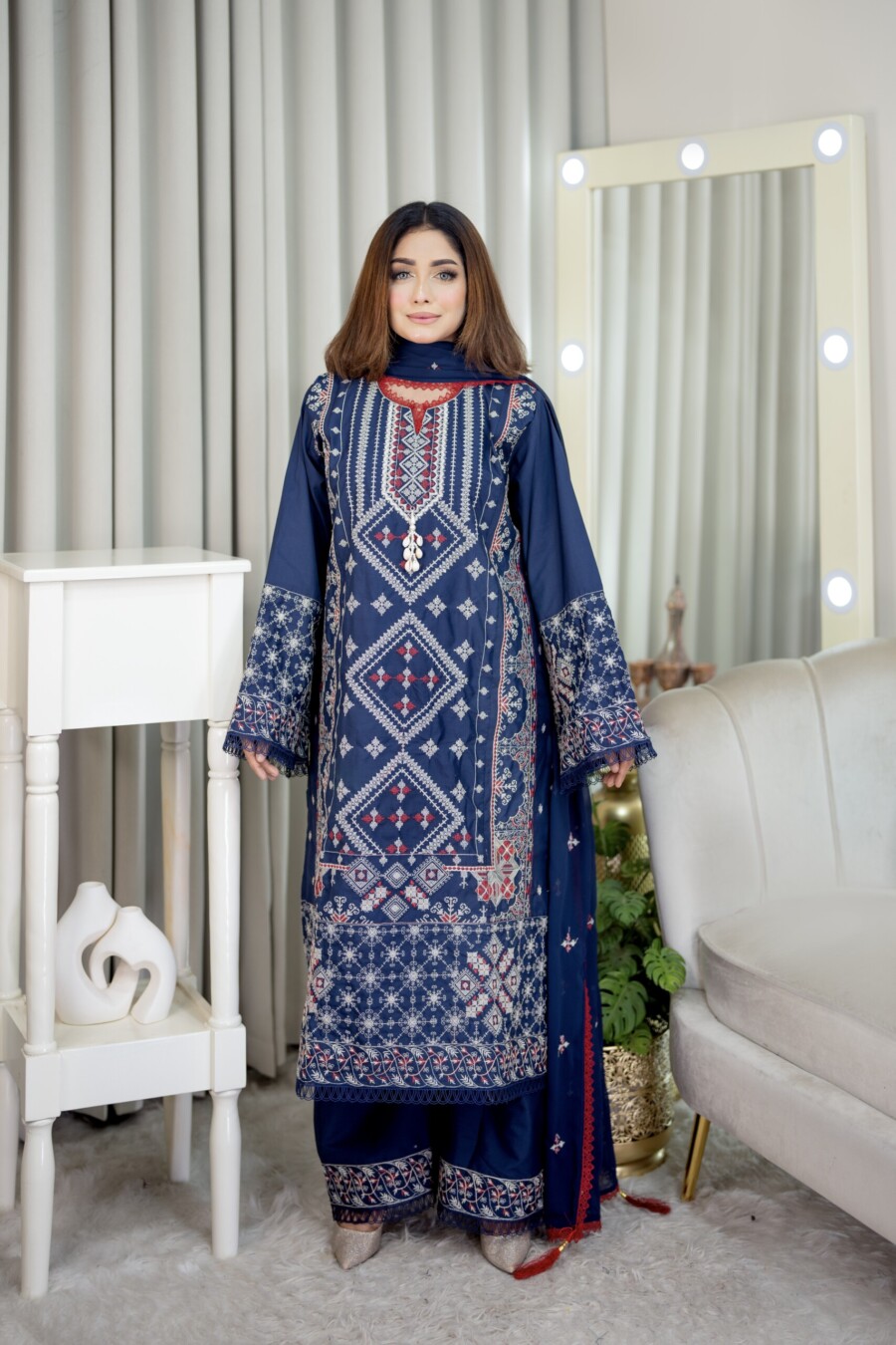 Mahira Royale Embroidered Three-Piece