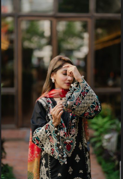 Noor Embroidered Three-Piece