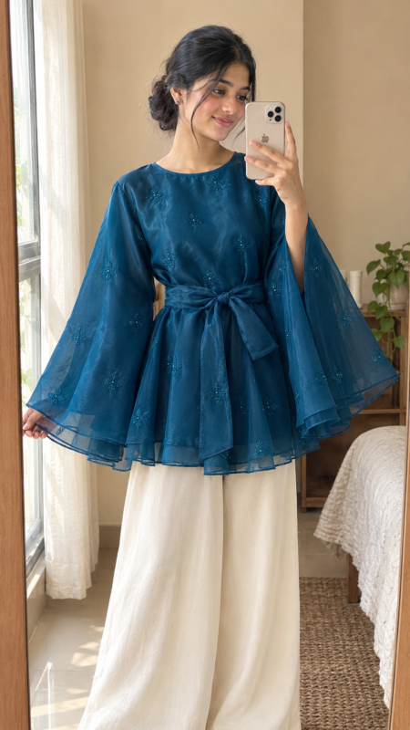 Belted Kaftan Style Top